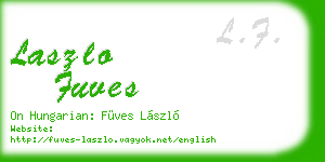 laszlo fuves business card