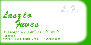 laszlo fuves business card